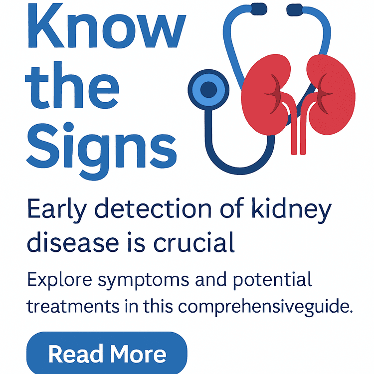 🩺 Know the Signs: Early detection of kidney disease is crucial